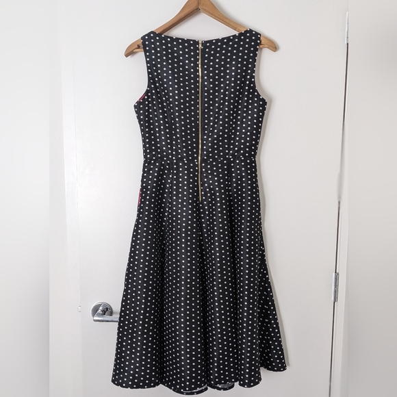 1950s Inspired Black & White Polkadot Dress - Picture 7 of 7